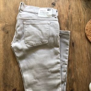RVCA jeans denim skinny slim straight low rise